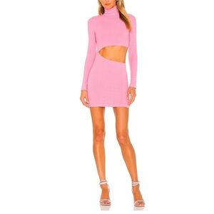 NWT RARE superdown Mia Mini Turtleneck Dress in Pink - Medium